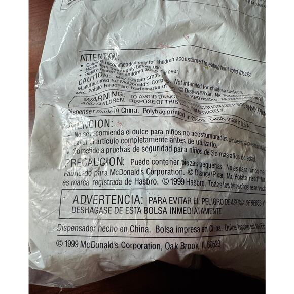 1999 McDonalds Happy Meal Toy Story 2 Disney's Woody & Bullseye Candy Dispenser - Picture 5 of 7